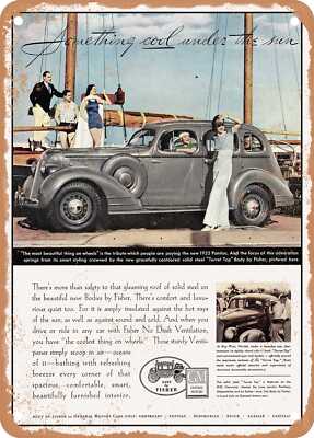 METAL SIGN - 1935 Pontiac Four Door Sedan Vintage Ad