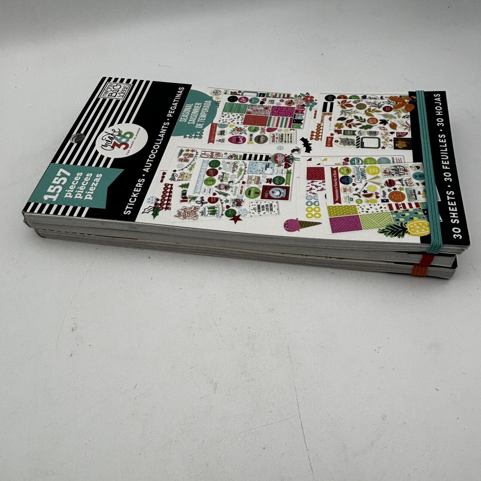 Happy Planner Sticker Books Lot of 3 “Rainbow”, “Seasonal”, “Fitness