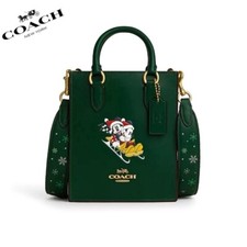 NWT Disney X Coach North South Mini Leather Tote With Sled Motif