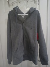 Reebok Dark Grey Zip Up Hoodie Size L Reebok Logo On The Right Sleeve