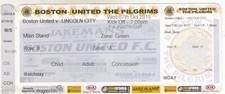 Ticket - Boston United Youth v Lincoln City Youth 07.10.15 FA Youth Cup