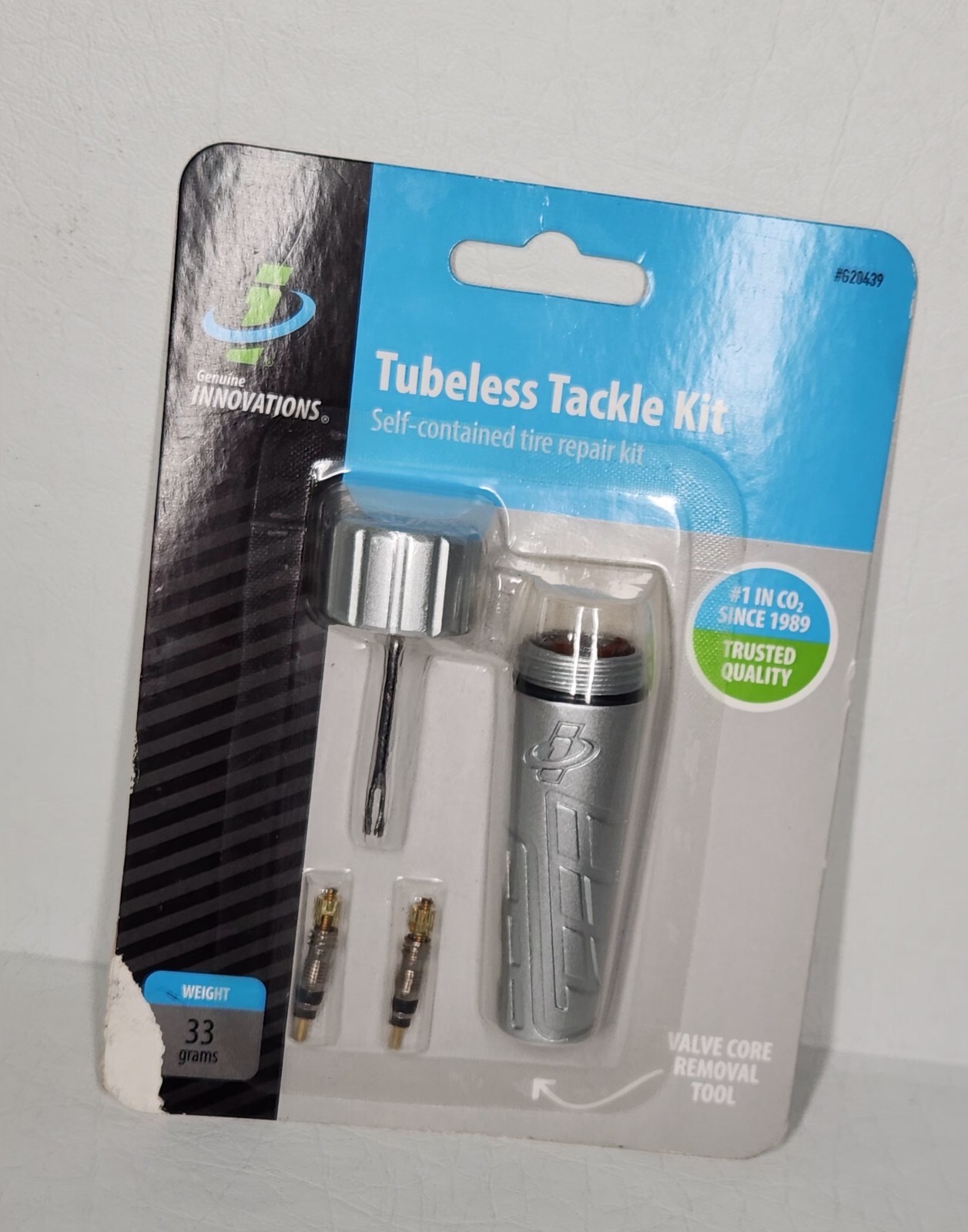 Genuine Innovations Tubeless Tackle Kit MTB Bike Tire Repair + 2 Cores & Bacon