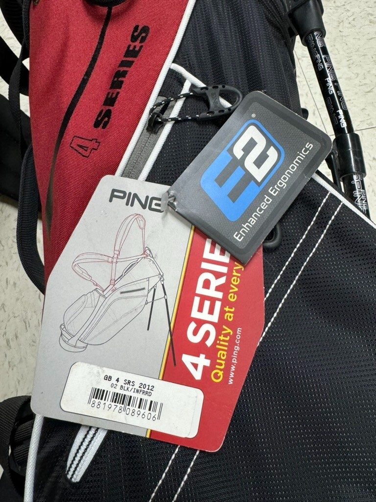 PING E2 SERIES 4 Dual Strap Golf Carry Bag With Stand + Cover