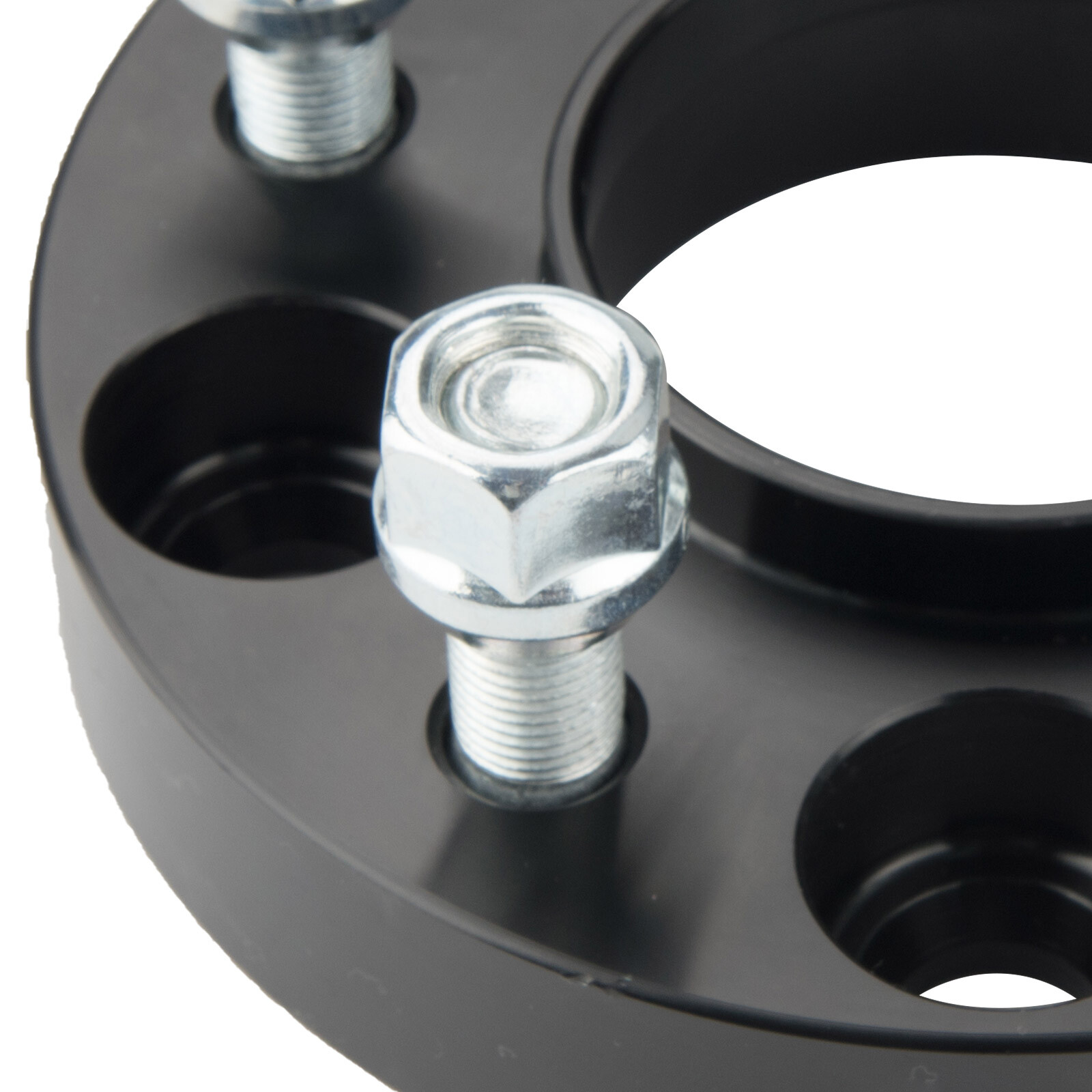 4x 1'' Black Wheel Spacers Adapters 5x4.51/270.5 fits Ford Mustang