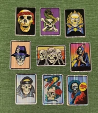 VTG Skull Horror Prism Stickers Lot Of 9 Deadstock Vending Machine Selectron 90s