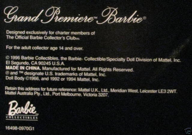 Grand Premiere 1997 Barbie Doll for sale online
