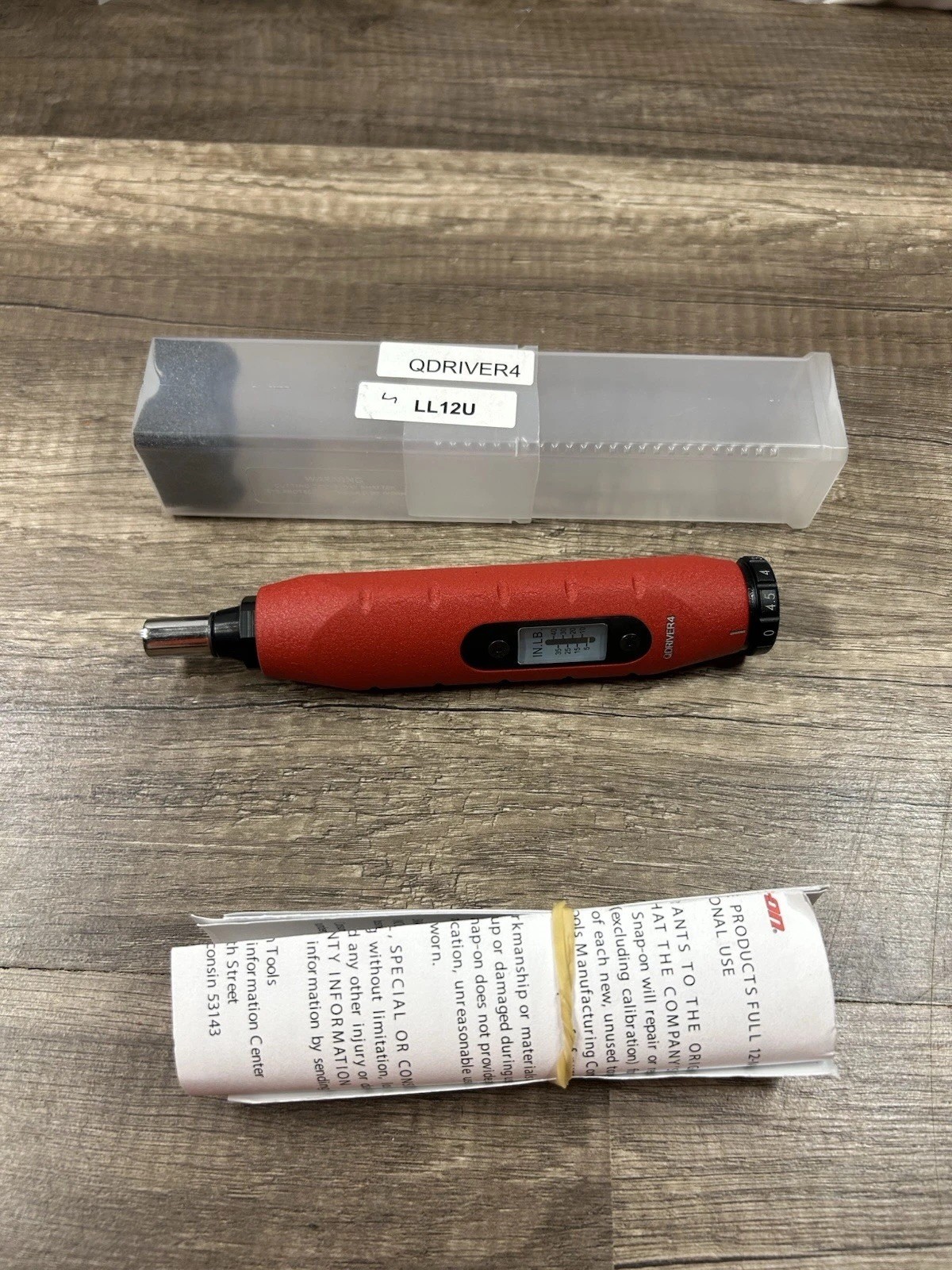 Minty Snap-on QDRIVER4 Micrometer Adjustable Torque Screwdriver w/ Case & Manual