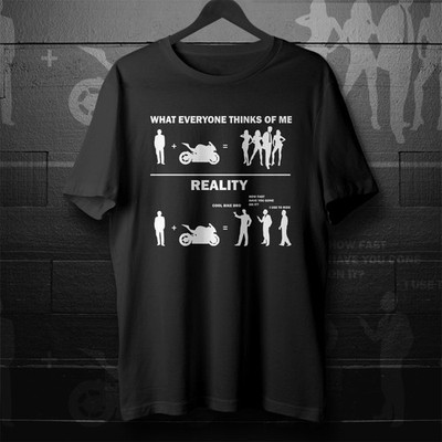 Motorcycle T-Shirt for Sportbike Riders, Expectations vs Reality, Biker Gift