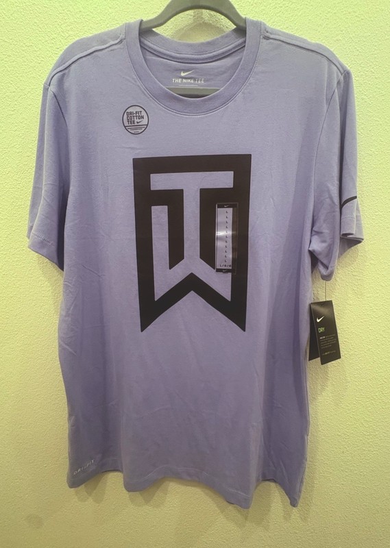 Nike Dri-FIT Tiger Woods TW Logo Loose Fit  T Shirt Color Purple M Large ⛳️