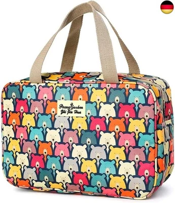 Hjkiopc Damen-Kulturbeutel, groß, Damen-Kulturbeutel, tragbar,