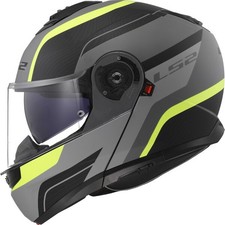 CASCO MODULARE FF908 LS2 STROBE 2 MONZA MATT BLACK H-V YELLOW OPACO ECE22.06