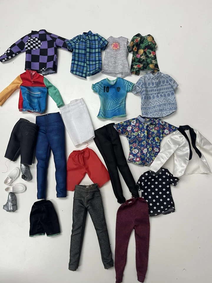 Barbie Ken Clothes Bundle Tops Shorts Shoes Accessory Mattel Fashion Doll Lot - Image 3 of 4