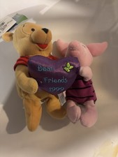 WINNIE POOH PIGLET BEAN BAG PLUSH DOLL 1999 FRIENDSHIP BEST FRIENDS DISNEY STORE