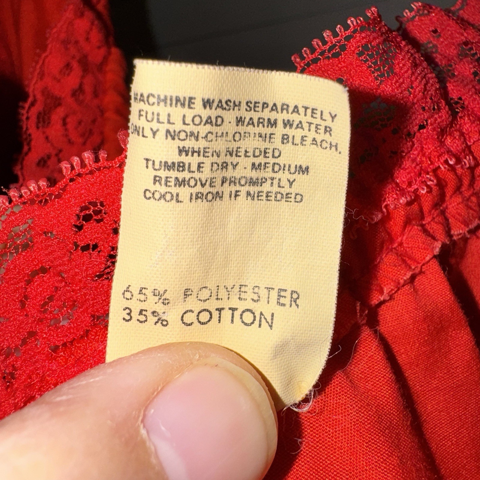 Vintage Partners Please Red Solid Square Dance Dr… - image 5