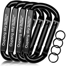 Carabiner Clip,855lbs  3" Heavy Duty D Ring Caribeener Clips,Carabiner 4