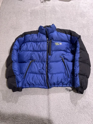 Mountain Hardweae Jacket Mens XL Blue Sub Zero Expedition Goose Down Puffer