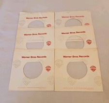 45 RPM 7" RECORD SLEEVES CO. SLEEVE 6 PACK SEE PHOTOS Warner Brothers SLV351
