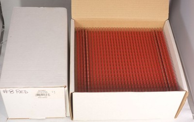 124 Pieces GBC DCR Unicopy Wire-O Twin Double Loop Wire Bindings Red 1/2'' #8 3:1