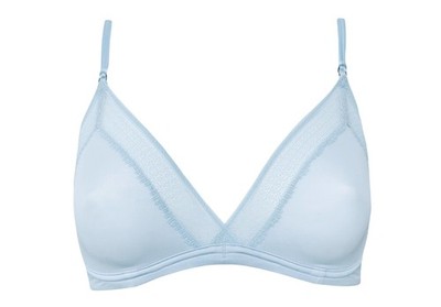 Sloggi BH mit Bügel Silhouette W Mikrofaser Stoff + Spitze 75B hellblau NEU