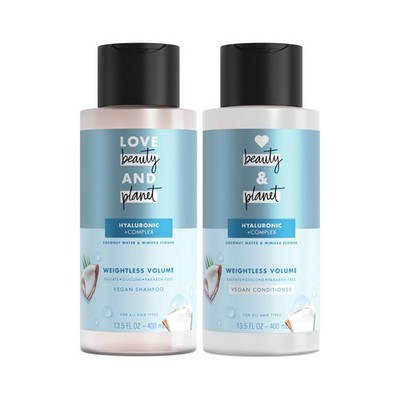 Love Beauty And Planet Volume and Bounty 13.5 Fl Oz (Pack of 2), Transparent 