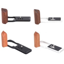 For Nikon ZR Camera Wood Handle Aluminum Base L-Plate Quick Release Hand Grip