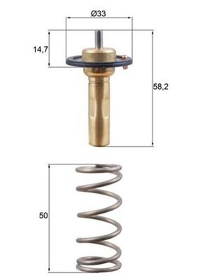MAHLE Thermostat Kühlmittel TX 265 89D für KUGA FORD MAX VOLVO FOCUS DM2 DXA CEU