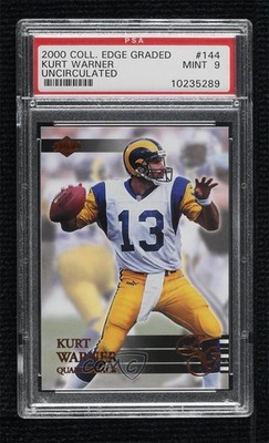 2000 Collector's Edge Graded Uncirculated /5000 Kurt Warner PSA 9 MINT HOF d4f
