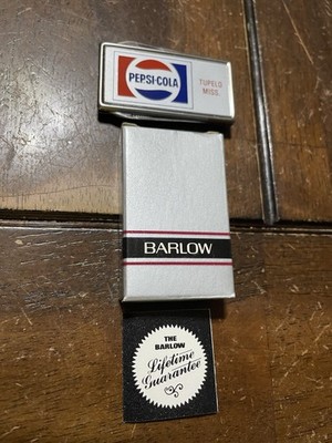 Vintage BARLOW Advertising Money Clip Pocket Knife Pepsi-Cola, Tupelo, Mississip