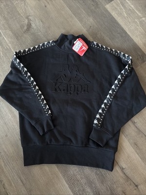 Brand New Size Small SWEATSHIRT KAPPA AUTHENTIC ALEF MAN CREWNECK - Black