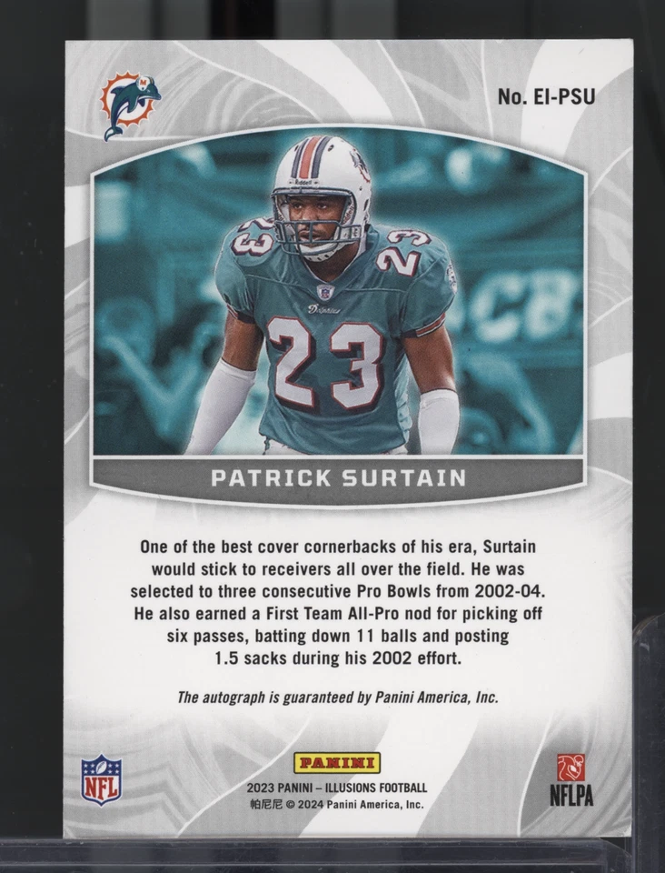 Patrick Surtain Phins 2023 Panini Illusions Elusive Ink Auto /299 052025MLCD133 - Image 2 of 2