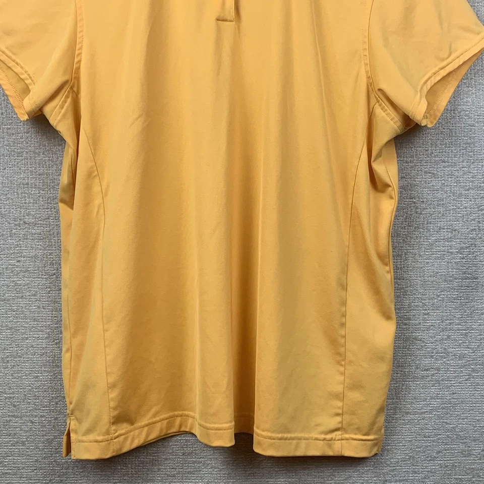 Camisa Adidas Mujer Extra Grande Naranja Amarillo Climalite Performance Polo Golf XL Foto 3 de 4