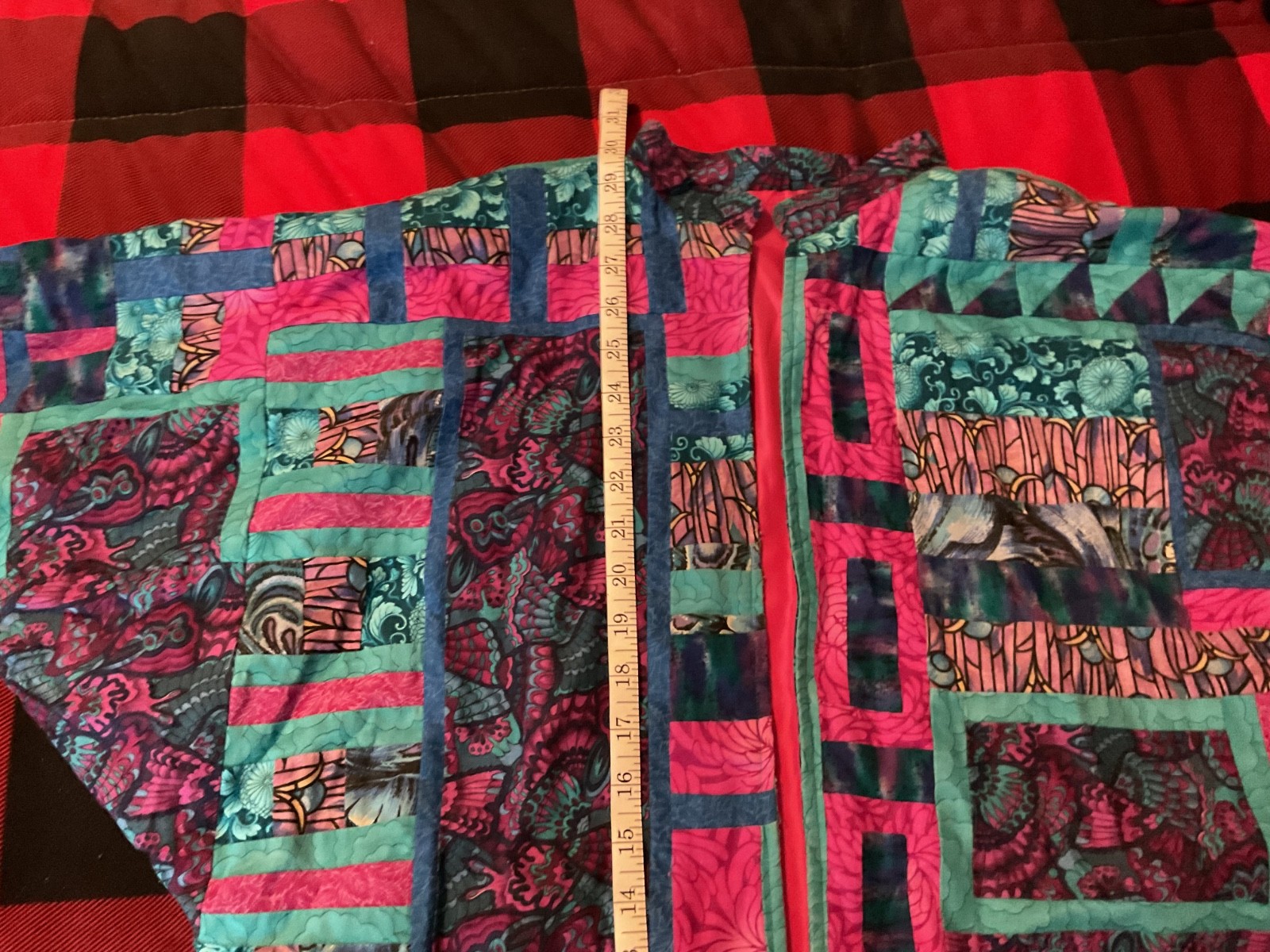 Jacket Women’s Large Multicolored Patchwork Dolma… - image 14