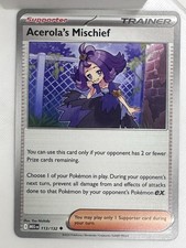Pokémon TCG Acerola’s Mischief 113/132 Mega Evolution Trainer Near Mint