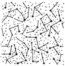 Really Great Stencils, Constellations 1 Stencil, 6x6", Outer Space, Galaxy, Star