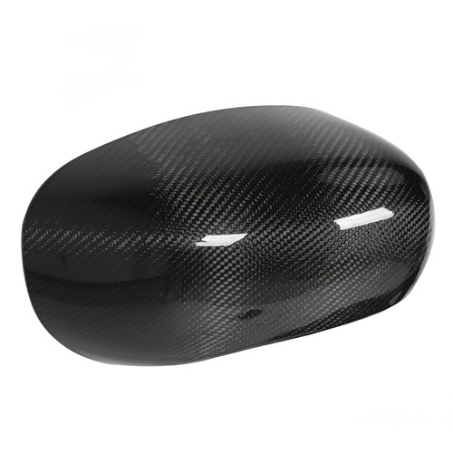 ˜2PCS Rearview Mirror Cover Bright Black Carbon Fiber Left Right Side Mirror - Picture 6 of 23