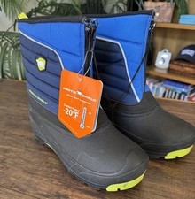 Arctic Shield Youth Unisex Blue / Neon Yellow Winter/Snow Boots Size 6 NWT