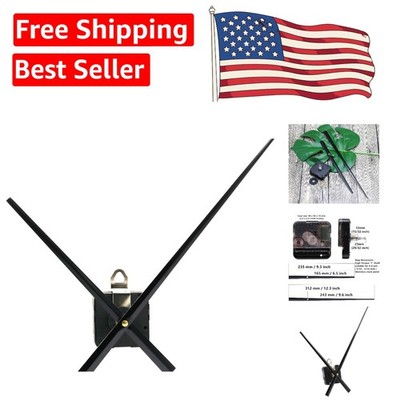 Durable Quartz Clock Movement Replacement Kit with 12.3 Inch Spade Hands