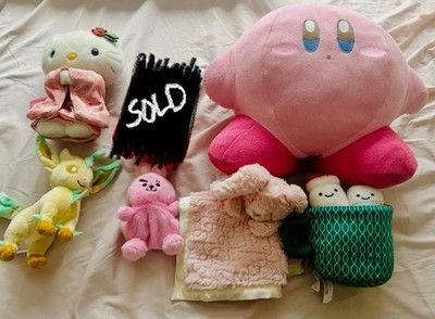 Random Lot 6 Plush Hello Kitty Sanrio Kirby Pokemon & More PLEASE READ DESC!!