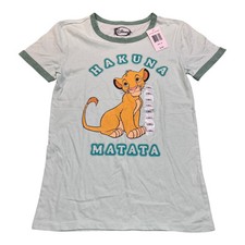 Camiseta Disney El Rey León Simba “Hakuna Matata” Logo Gráfico XS Juvenil L/XL