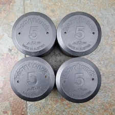 Vintage AMF Heavyhands 5 lbs Aerobic Weights Set of 4 End Caps Only