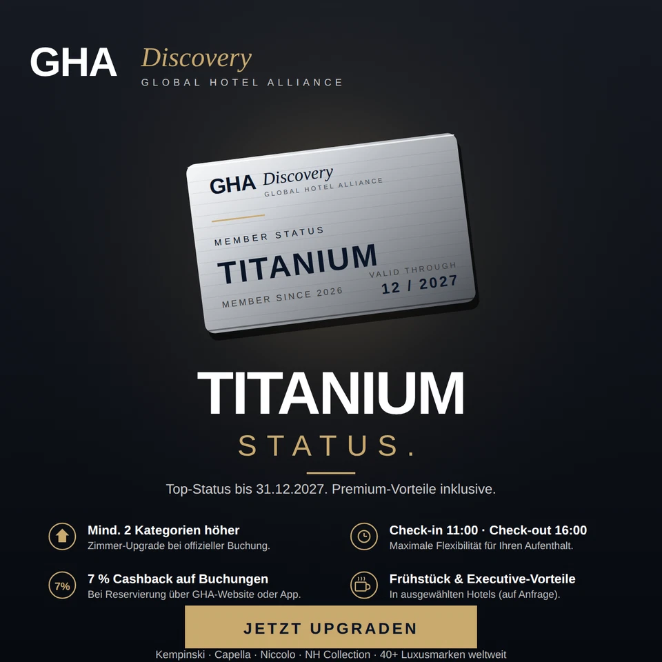 GHA Discovery Titanium Status Upgrade(gültig bis 31.12.2027) - Bild 1 von 1