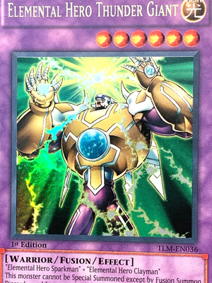 遊戯王 英語版 E・HERO サンダー・ジャイアント TLM-EN036 1st yugioh Elemental Hero Thunder Giant TLM-EN036 1st Edition Ultra