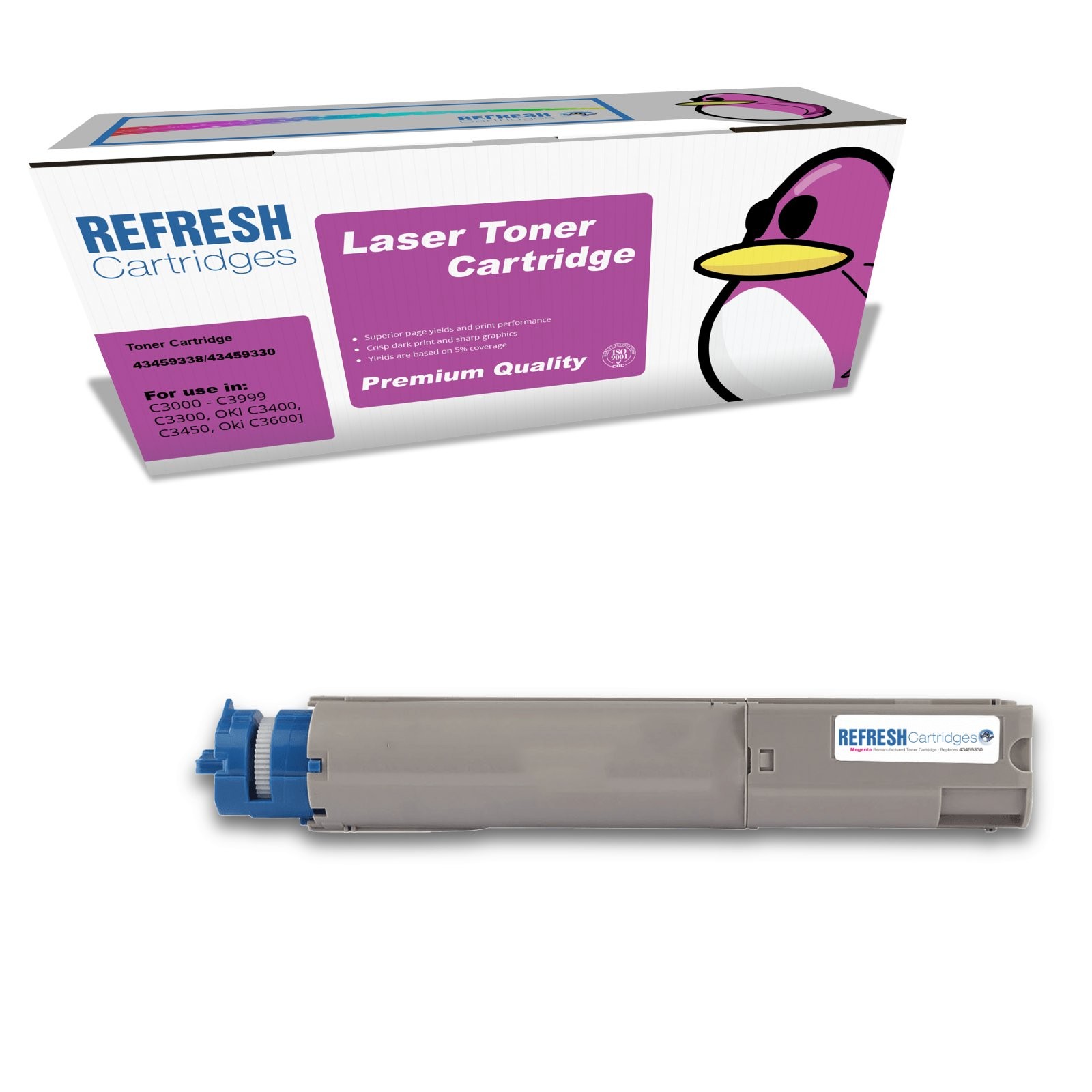 Refresh Cartridges Magenta 43459330 Toner Compatible With Oki Printers