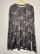 AFTCO Performance AFTech Fishing Shirt Long Sleeve Camo Mens 2XL