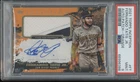 2021 Topps Inception Orange Fernando Tatis Jr 10/10 Auto Patch Mint PSA 9