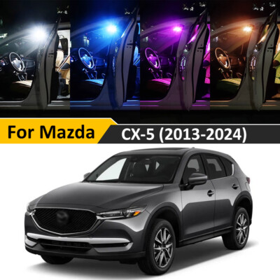 11x Interior LED Light Bulbs Map License Plate For Mazda CX-5 2013-2024 4 Color