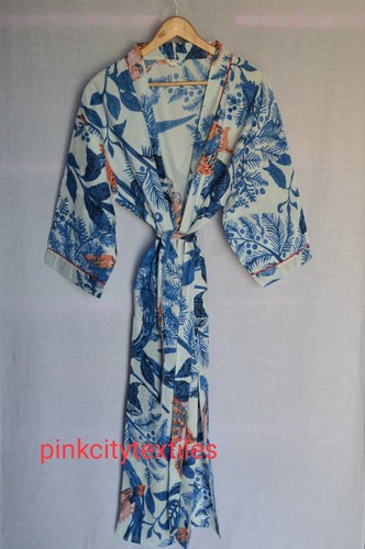 Dressings Sleepwear,Nightwear Gown Kimonos Rob Indian Bird Owl Printed Women's - Picture 4 of 4