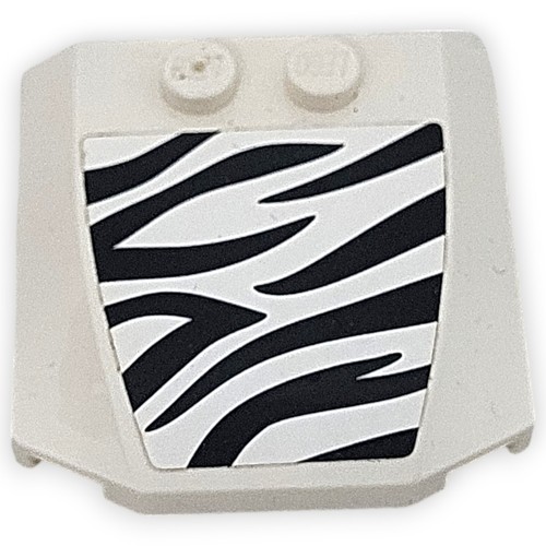 Lego Motorhaube Dach Zebra Camouflage Weiß Wedge 45677pb148 60267 Safari Ersatz