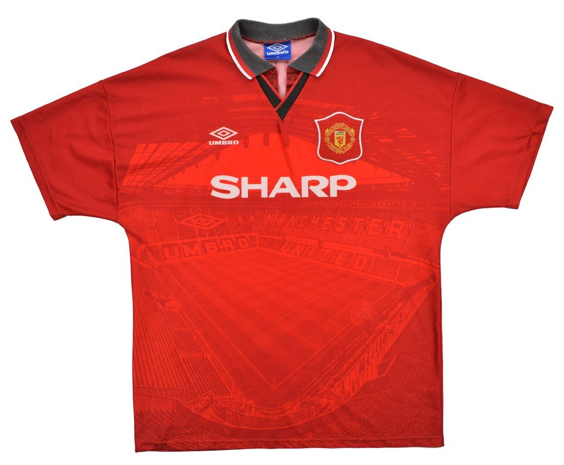 Umbro 1994-96 MANCHESTER UNITED SHIRT TRIKOT XL | eBay