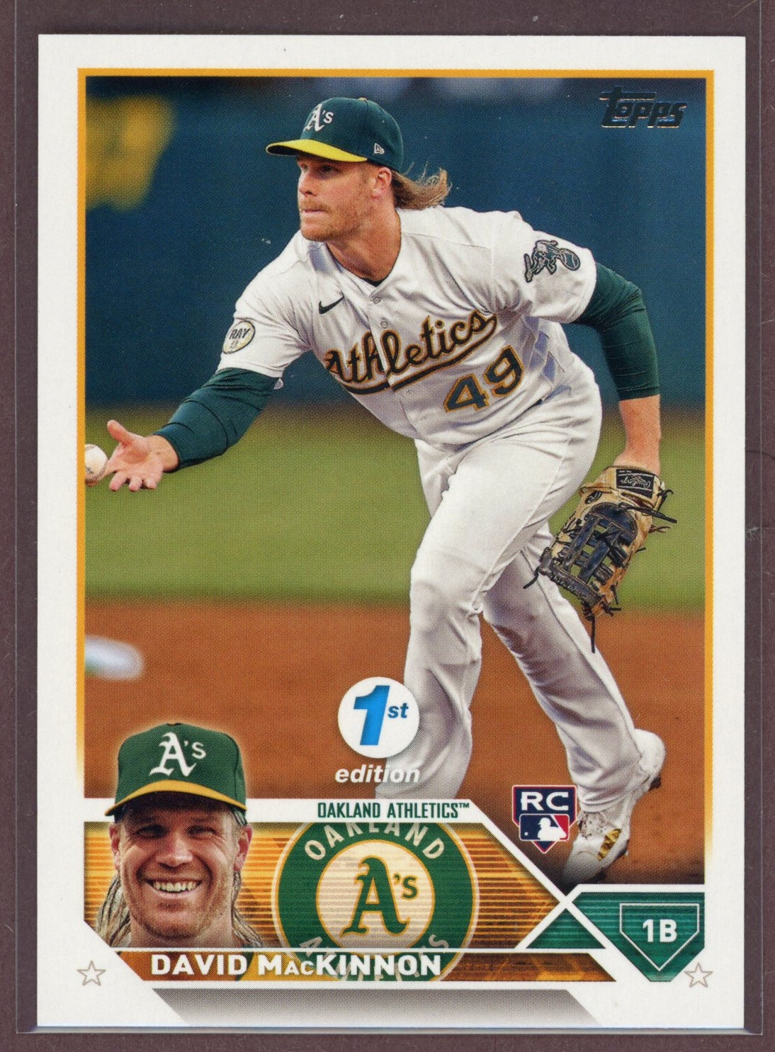 2023 Topps Series 1 1st Edition #276 David MacKinnon RC (A's)